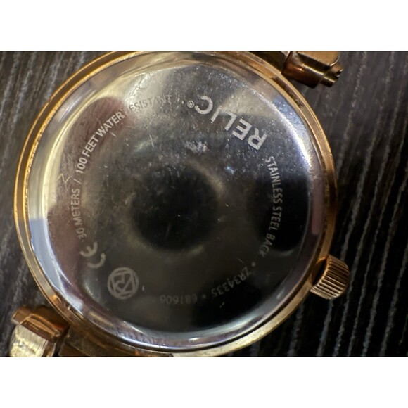 Relic By Fossil Women's Rose Goldtone Bracelet Watch ZR34335 Beautiful Pink - Picture 4 of 16